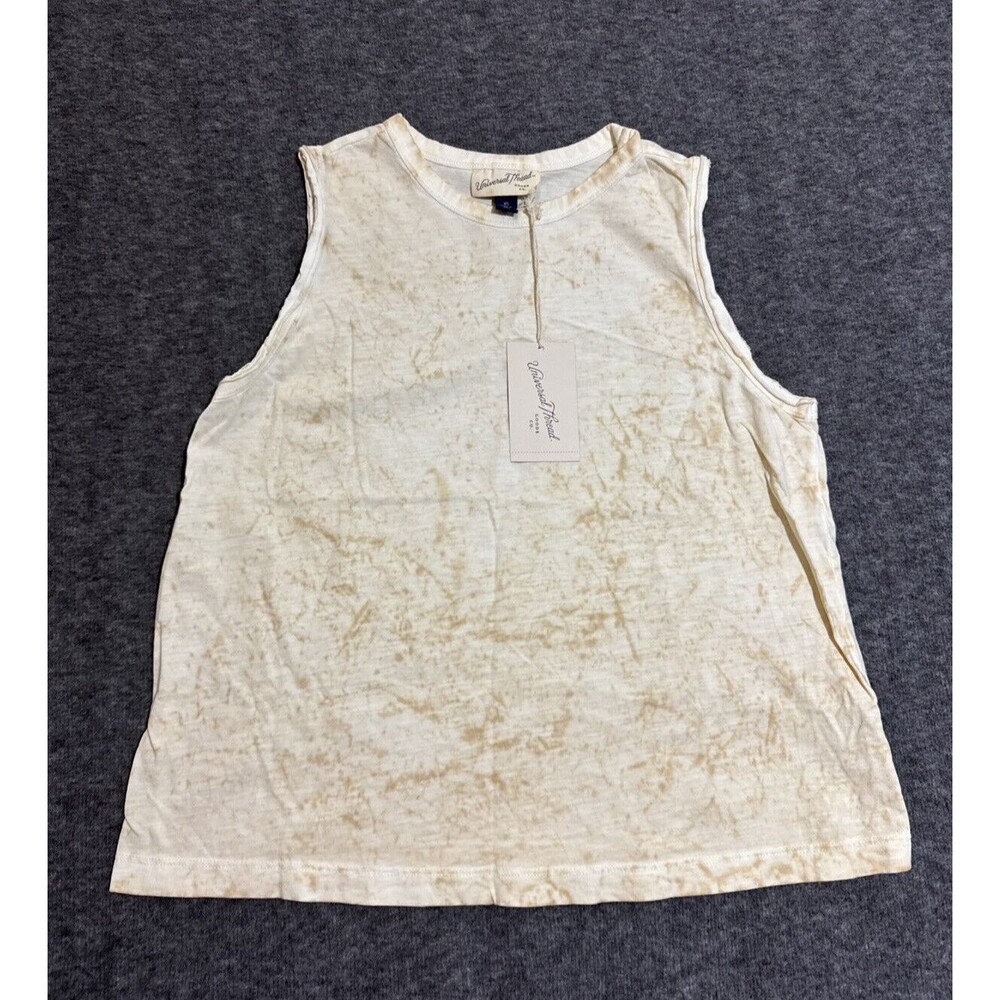 Universal Thread Women Blouse Sleeveless Beige Extra Small
